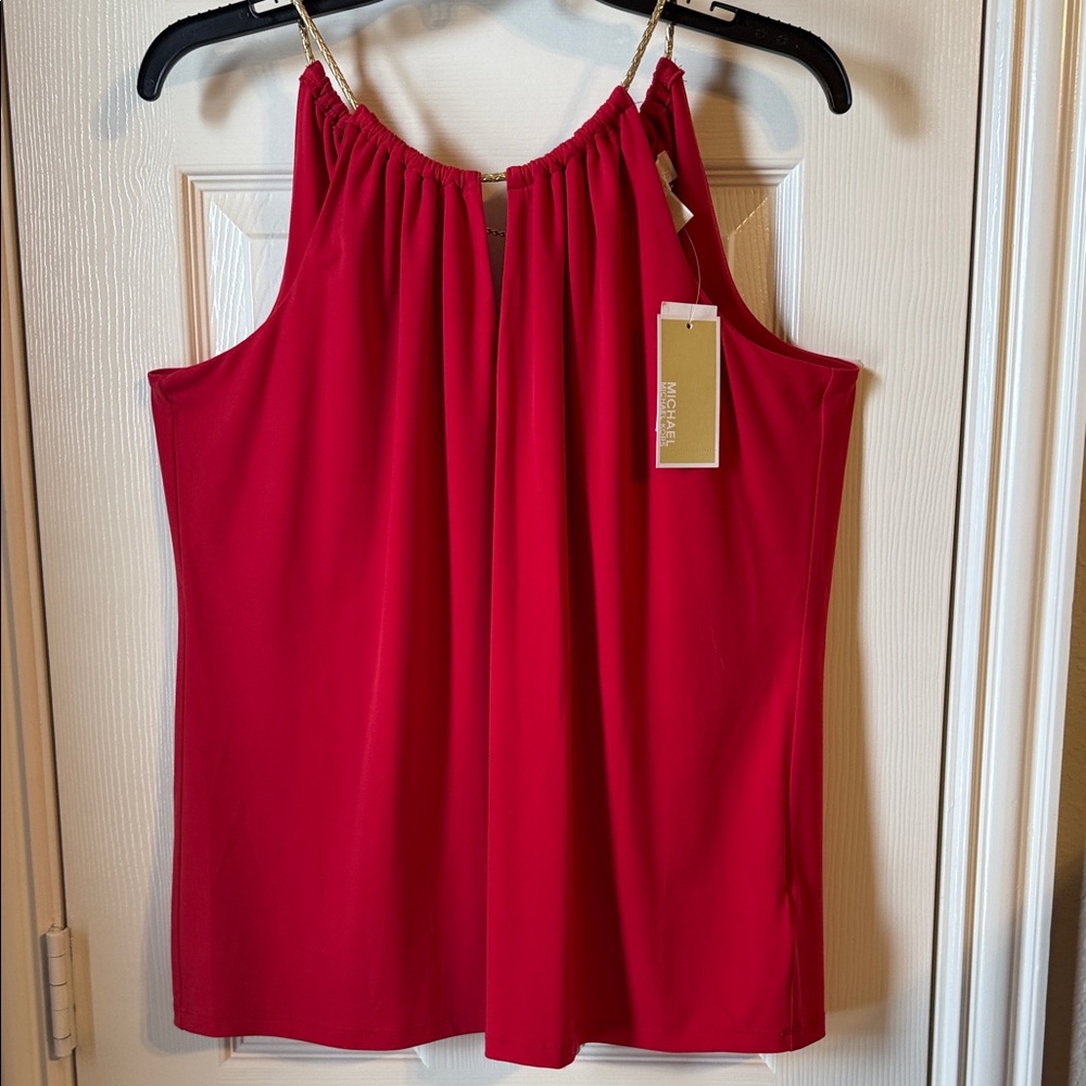 Michael Kors Red Camisole Top size M.  NWT